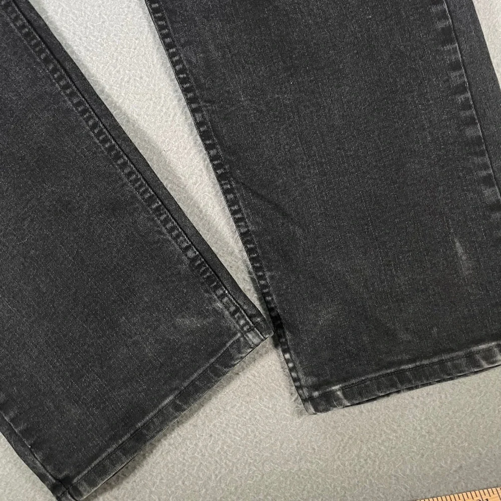 Wrangler Authentics Jeans Mens 42x34 Black Straight Leg Stretch Denim